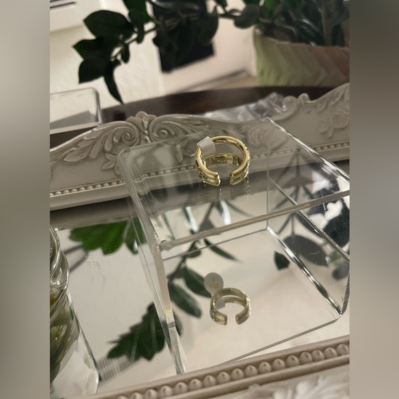 LOREN STEWART × CURATEUR Women’s Gold Deux Open Band Ring Size 7 - Picture 5 of 8